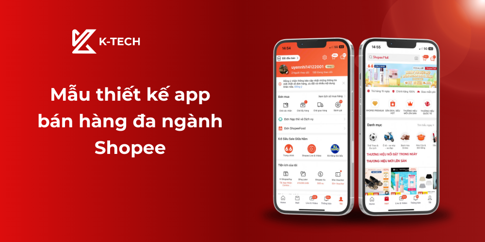Mẫu thiết kế app bán hàng đa ngành Shopee