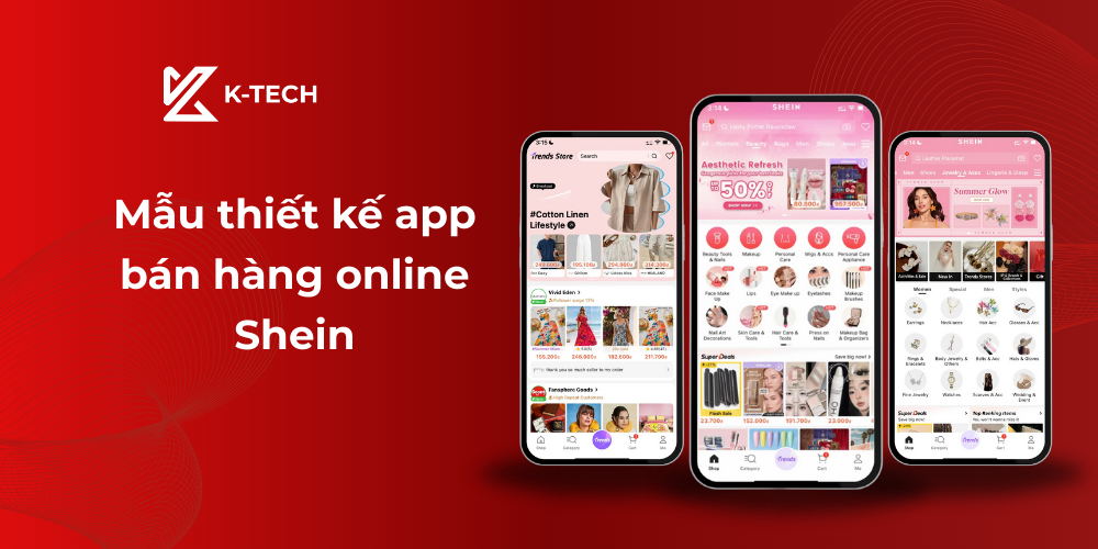 Mẫu thiết kế app bán hàng online Shein