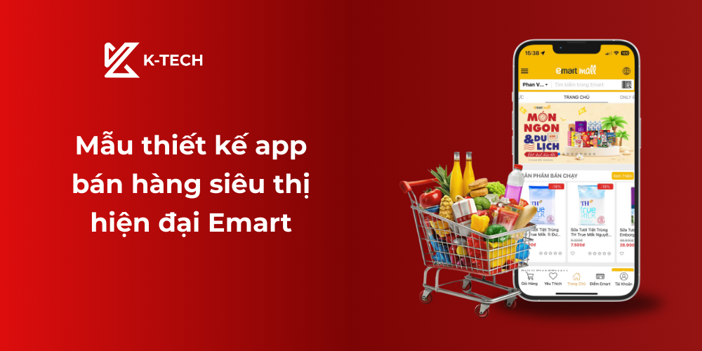 Mẫu thiết kế app bán hàng siêu thị hiện đại Emart
