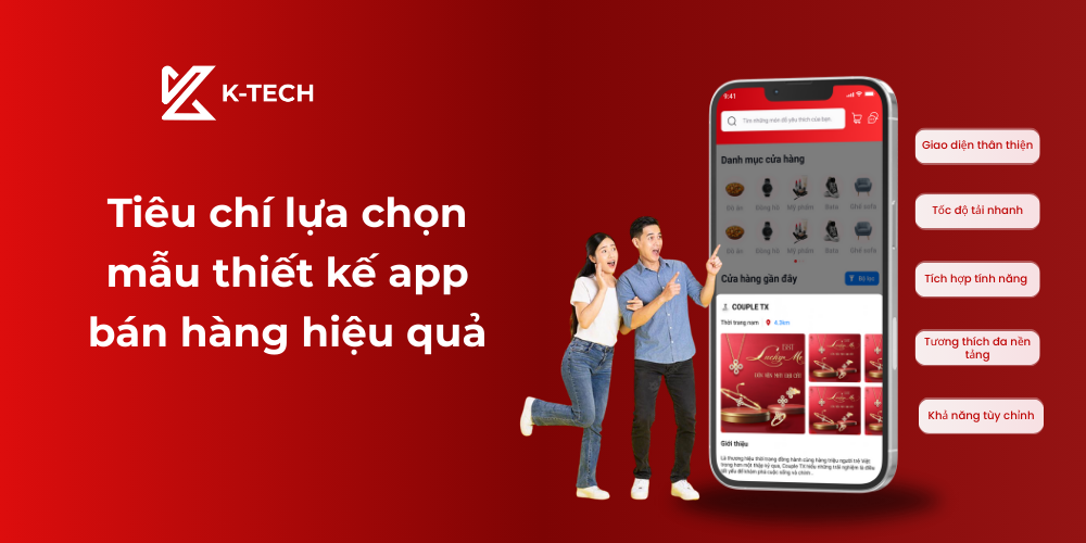 Tiêu chí lựa chọn mẫu thiết kế app bán hàng hiệu quả