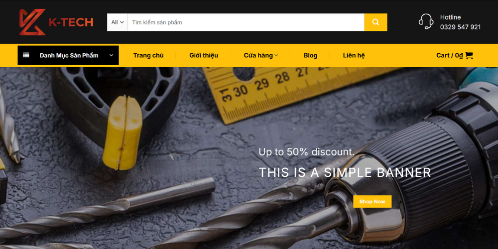 Mẫu thiết kế website bán hàng - Tadaca