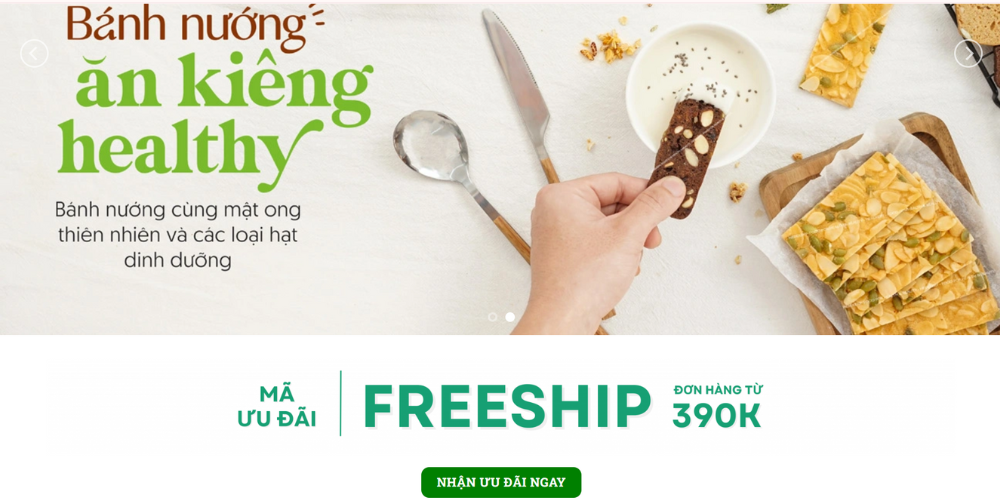 Mẫu thiết kế website bán hàng thực phẩm healthy - Hebekery