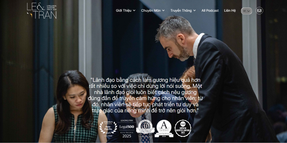 Mẫu thiết kế website công ty luật - Le & Tran
