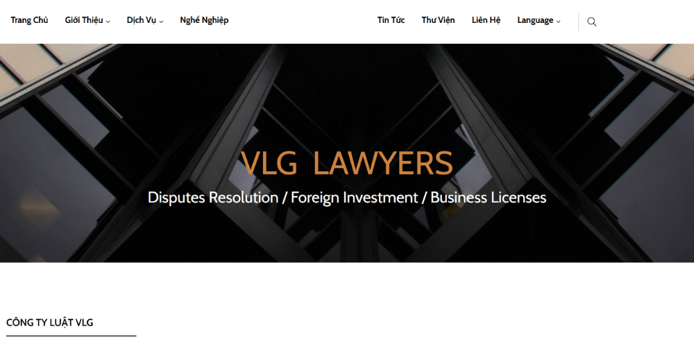 Mẫu thiết kế website công ty luật - VLG