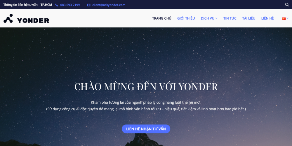 Mẫu thiết kế website công ty luật - Yonder